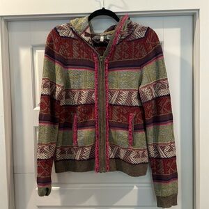 Anthro size M jacquard knit hoodie